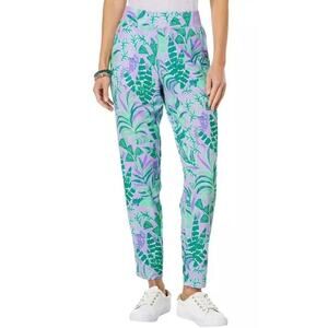 Lilly Pulitzer Luxletic Run Around‎ Pants Purple Iris on the Chase Size Medium